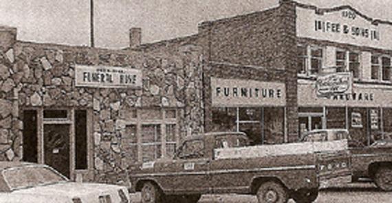Early picture of A.E. Funeral Home and Furniture Store