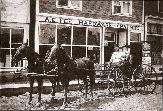 Four Generations of Fee's. Horse drawn carriage